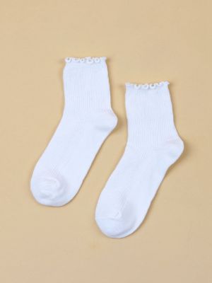 frill trim crew socks sold by SHEIN