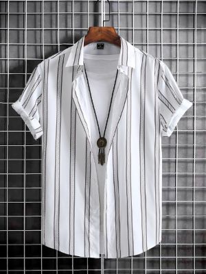 manfinity homme men striped print shirt without tee made by SHEIN