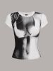 SHEIN ICON Body Heat Map Print Summer Tee sold by SHEIN
