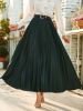 SHEIN Modely Belted Pleated Maxi Skirt sold by SHEIN