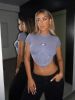 shein icon letter patched detail mock neck crop tee sold by SHEIN