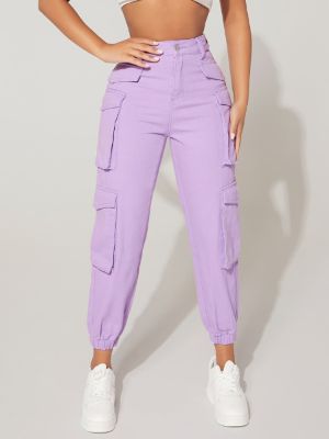 SHEIN PETITE Flap Pocket Jogger Jeans sold by SHEIN