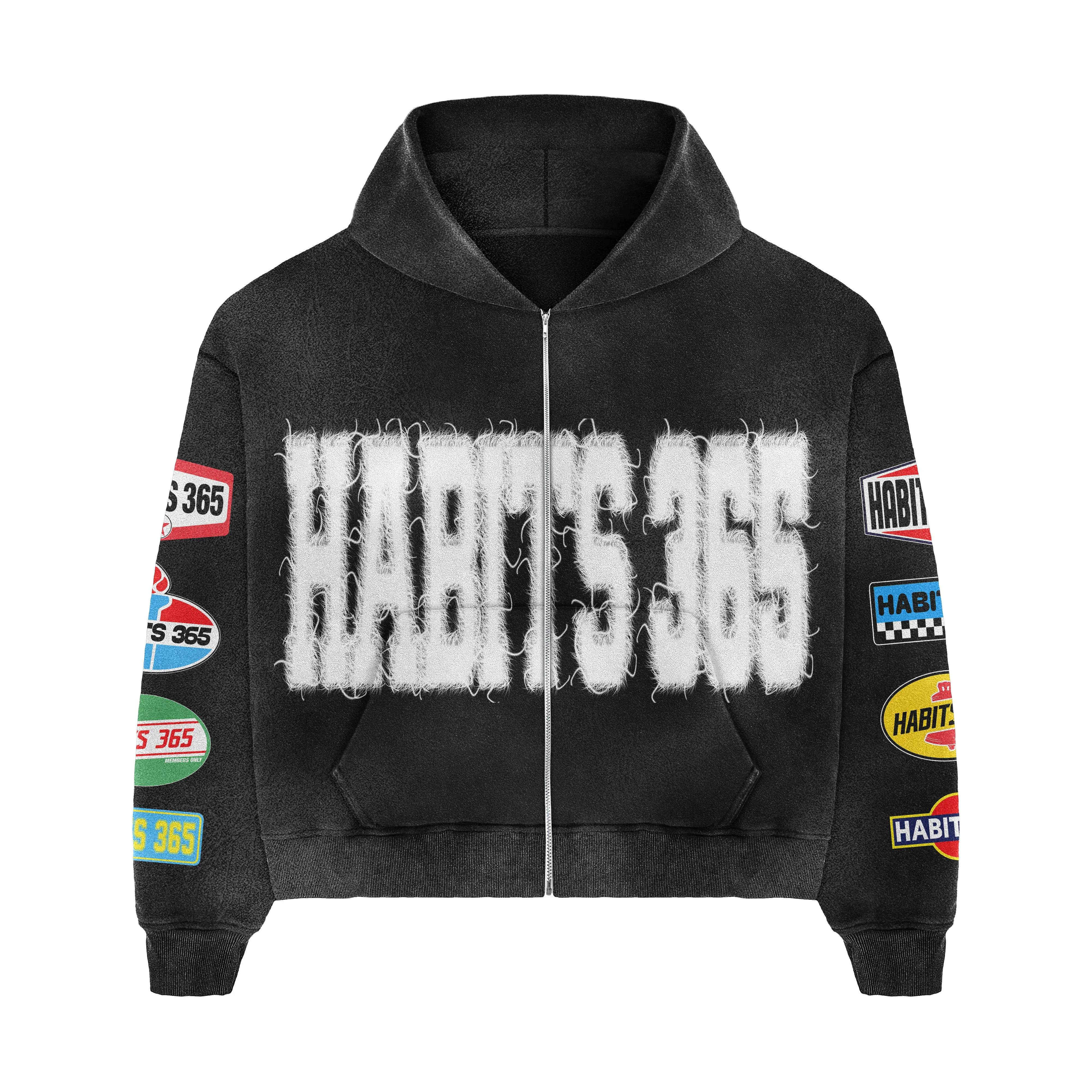 LIMITED EDITION: Appliqué Hoodie Black sold by Habits 365
