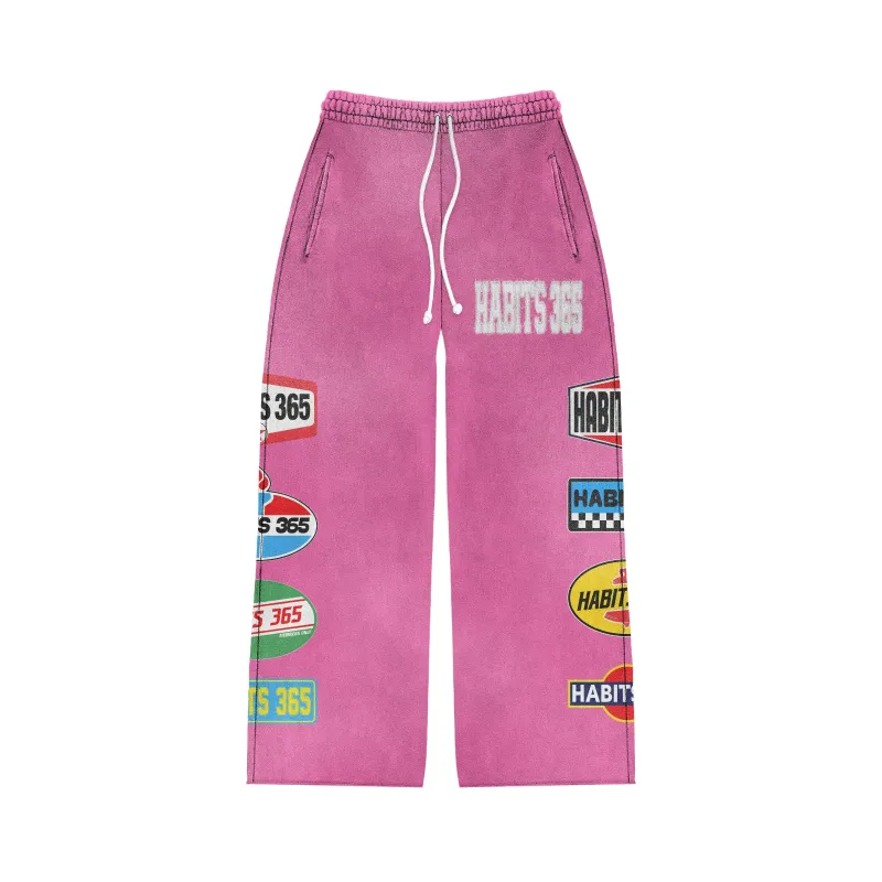LIMITED EDITION: Appliqué Sweatpants Pink sold by Habits 365