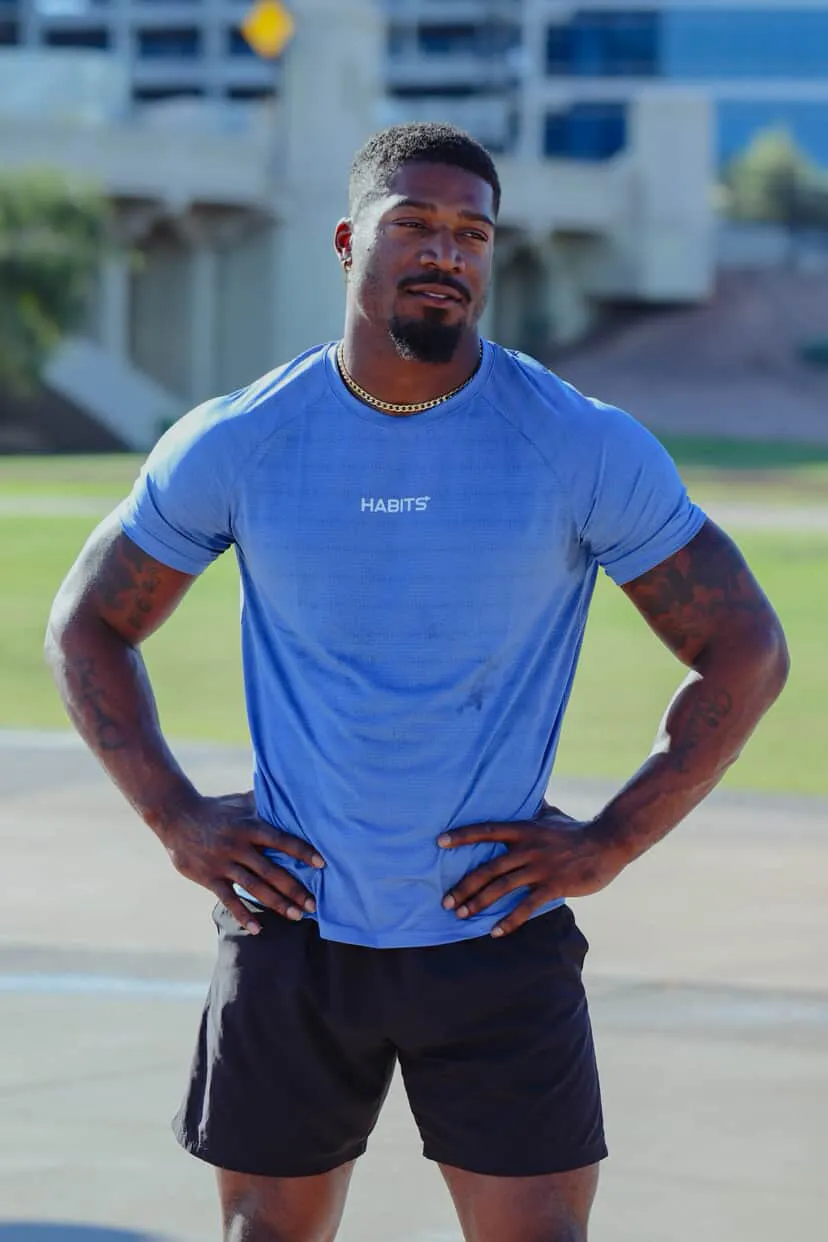 Fitted Tee - Light Blue sold by Habits 365