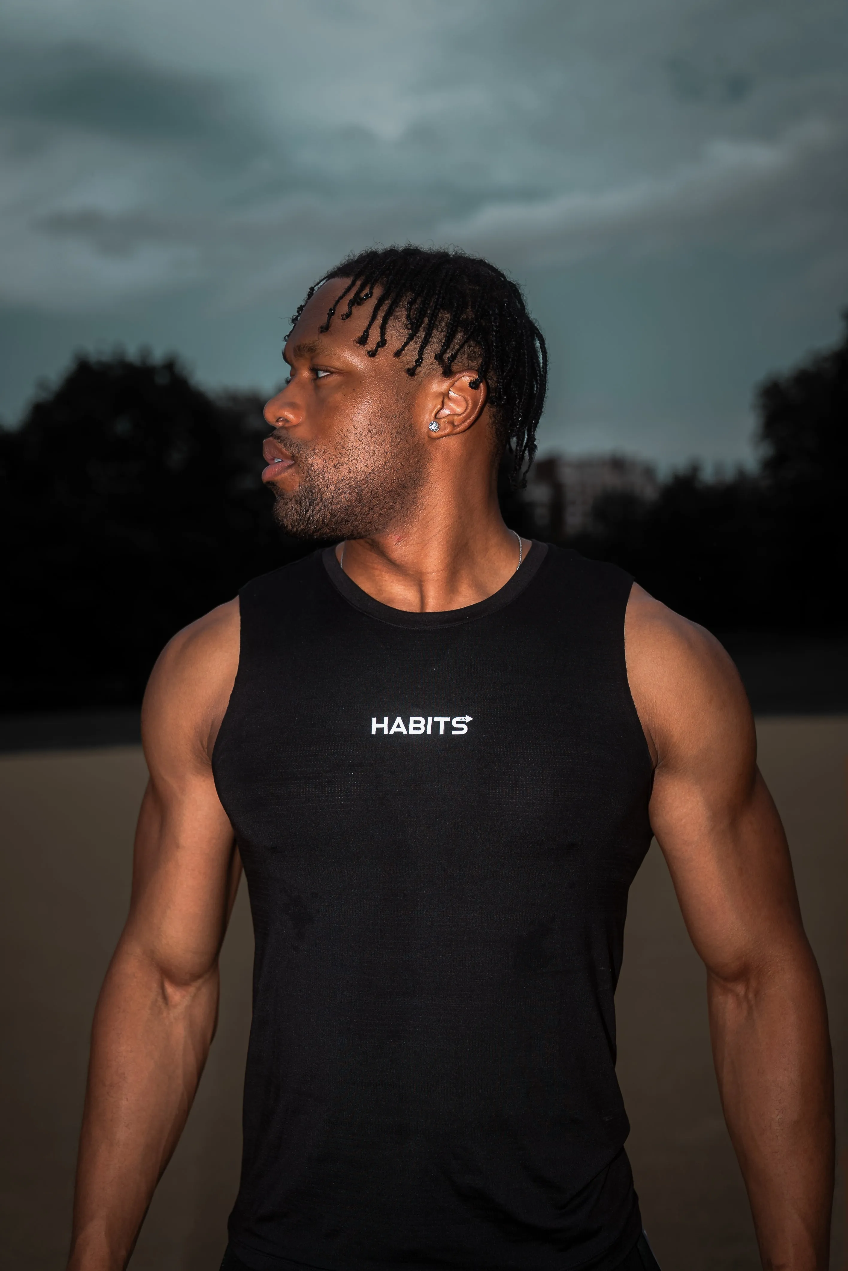 PREMIUM EDITION: Quantum Black Tank Top sold by Habits 365