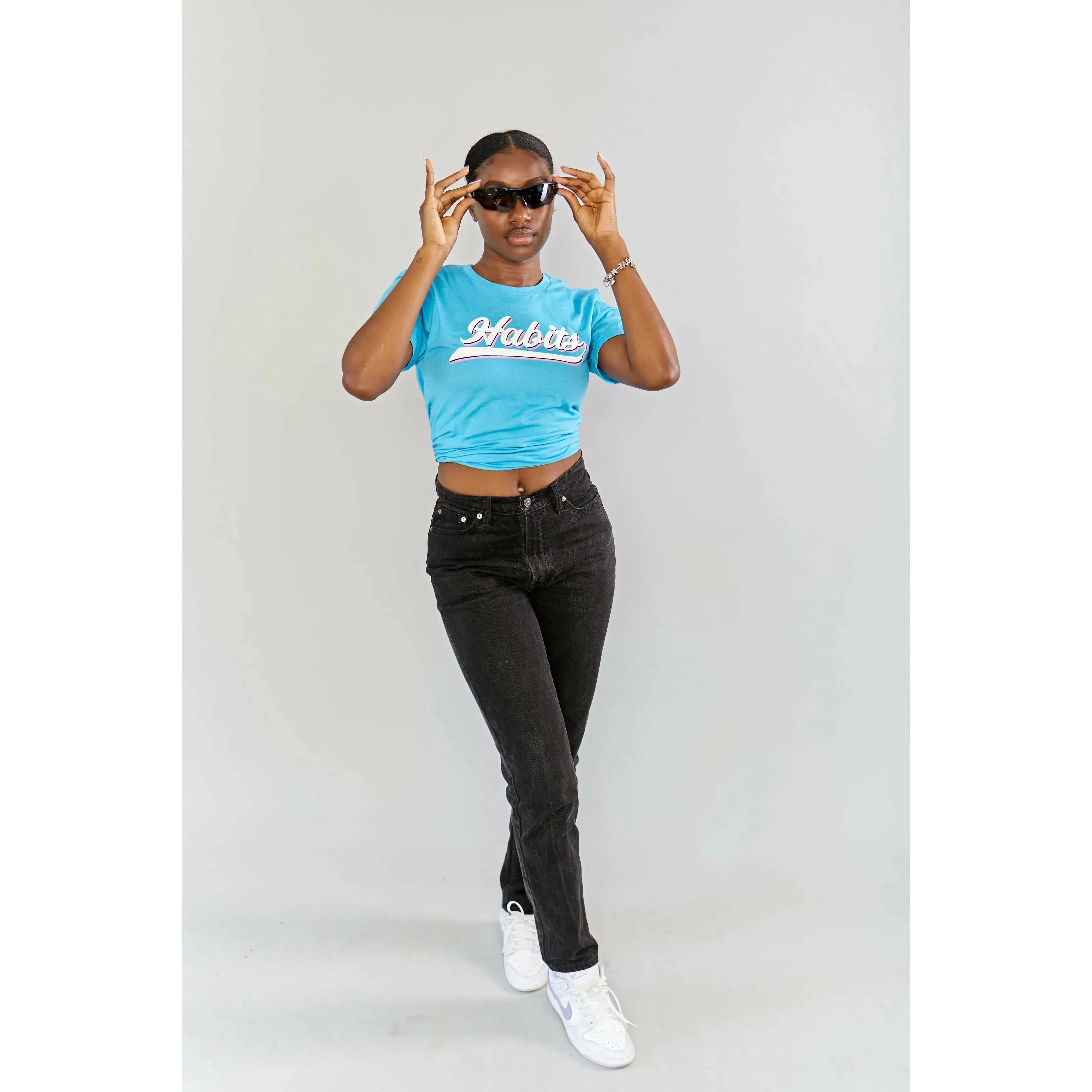 Pre Order - Blue Miami Vice Cursive Tee sold by Habits 365 product image thumbnail 4