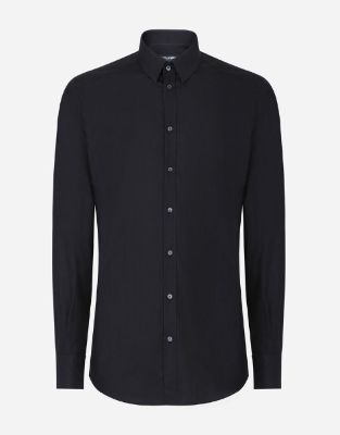 Gold fit shirt in stretch cotton sold by Dolce & Gabanna