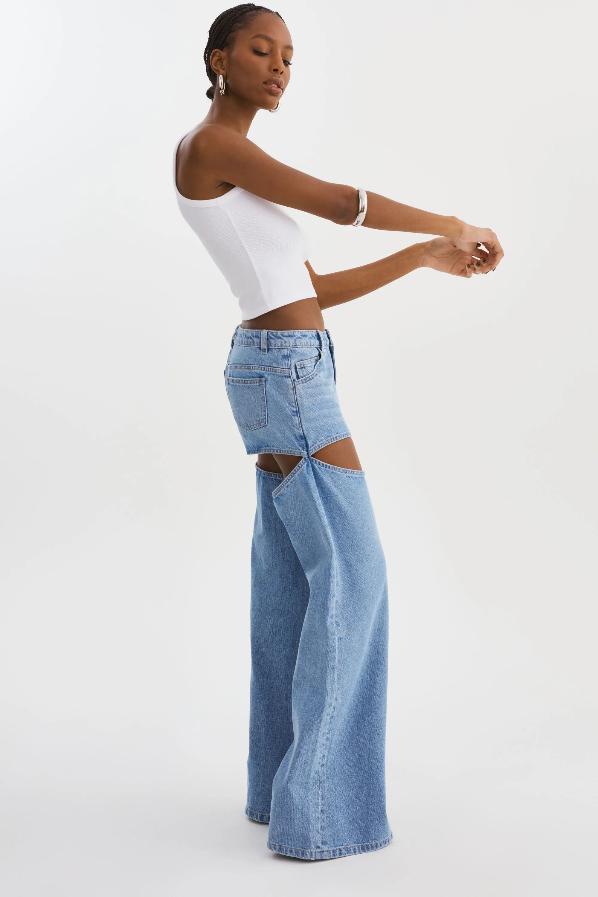 JAYLENE | Denim Cut-Out Jeans sold by La Marque product image thumbnail 4