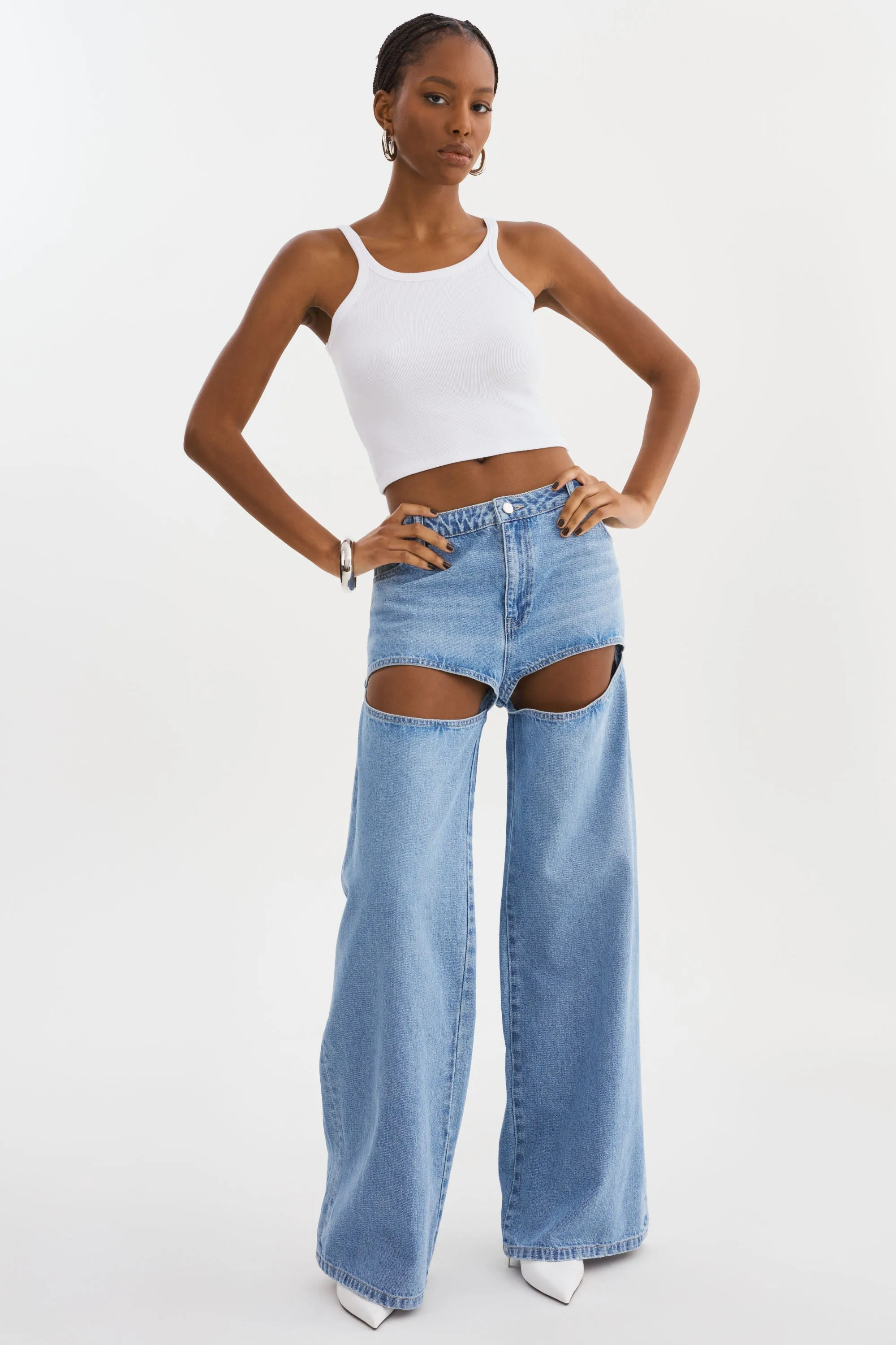 JAYLENE | Denim Cut-Out Jeans sold by La Marque product image thumbnail 2