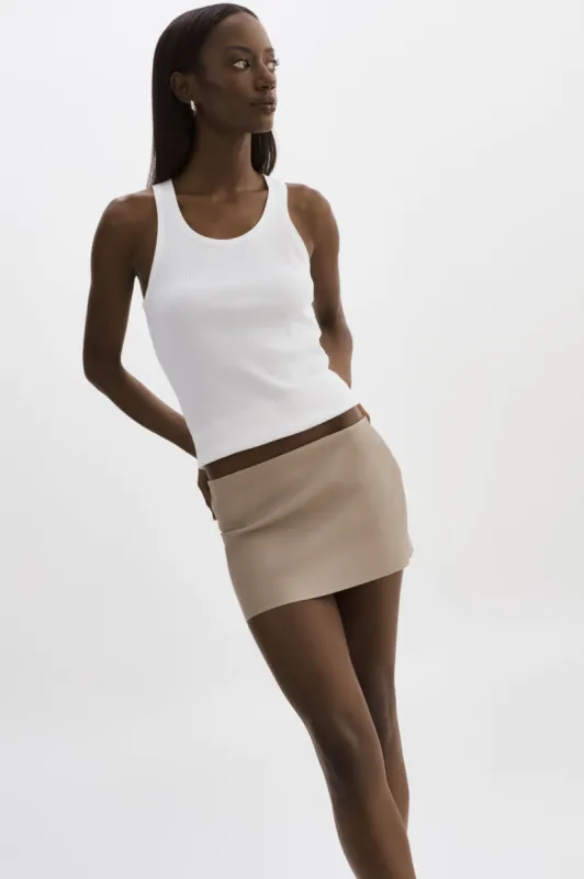 BRISSA | Leather Micro Mini Skirt sold by LAMARQUE