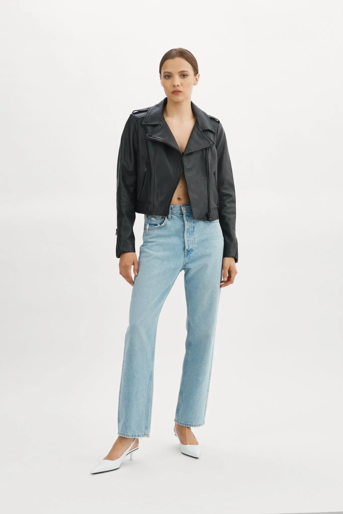 DONNA | Iconic Leather Biker Jacket sold by LAMARQUE product image thumbnail 4