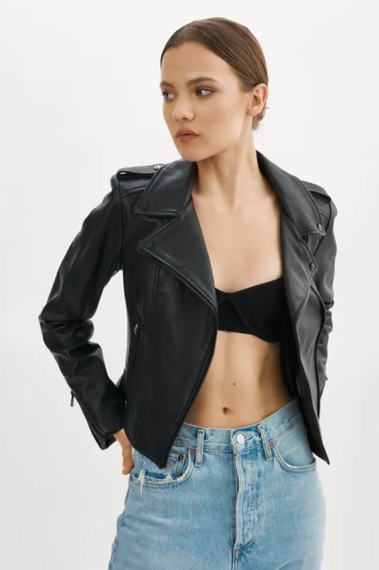 DONNA | Iconic Leather Biker Jacket sold by LAMARQUE