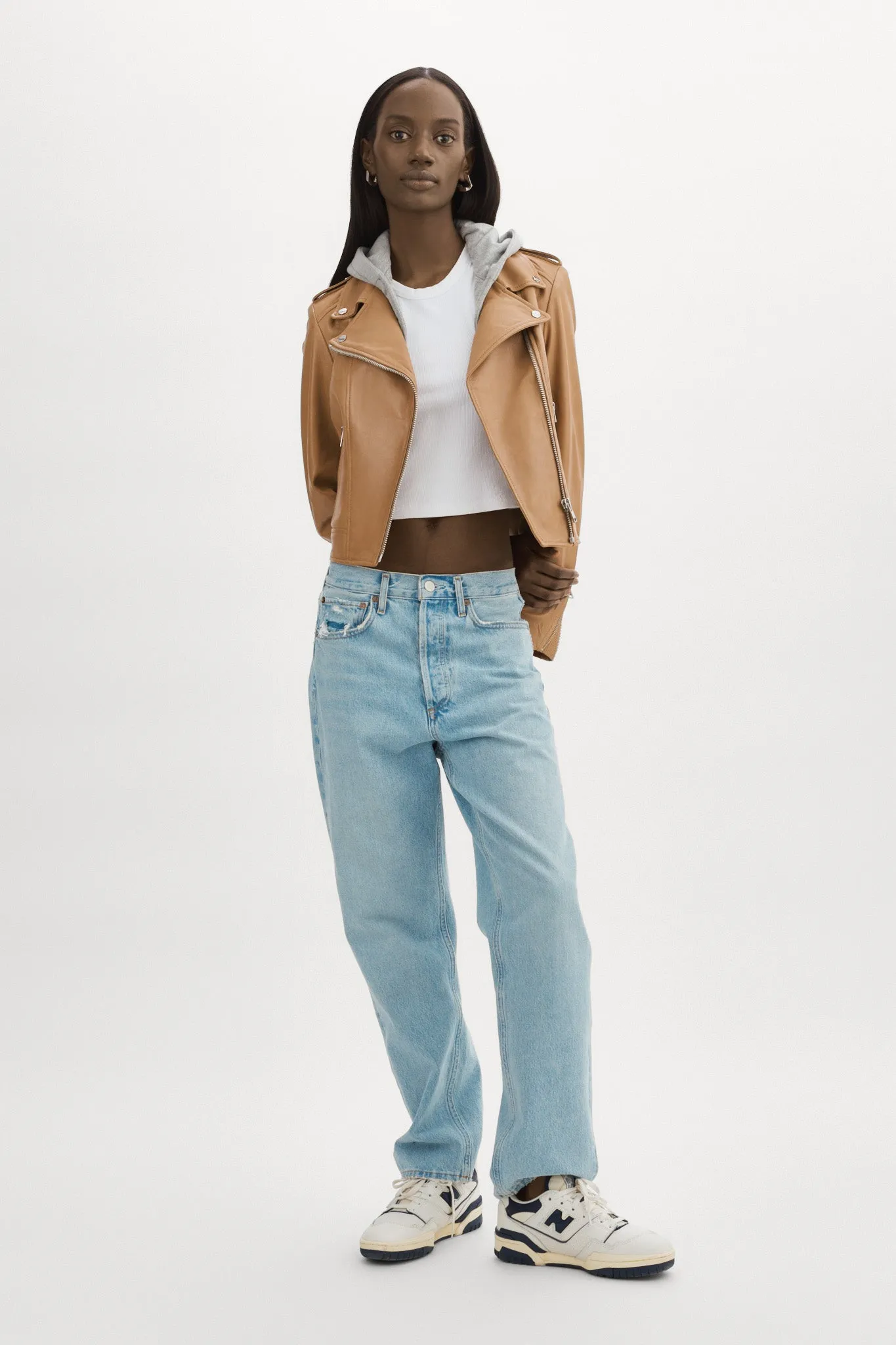 HOLY | Leather Biker Jacket with Removable Hood sold by La Marque product image thumbnail 4