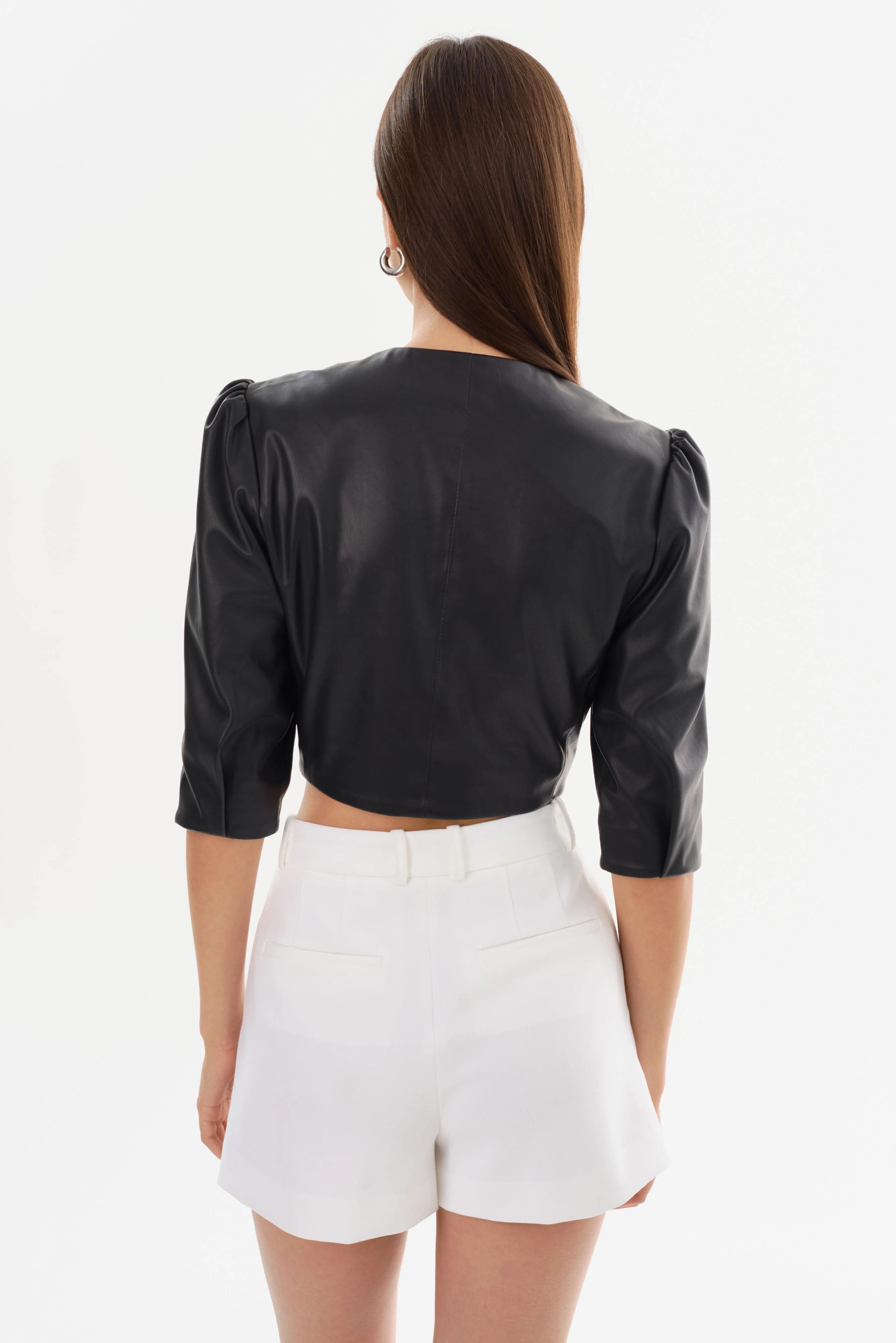 CHANA | Cropped Faux Leather Top sold by La Marque product image thumbnail 5