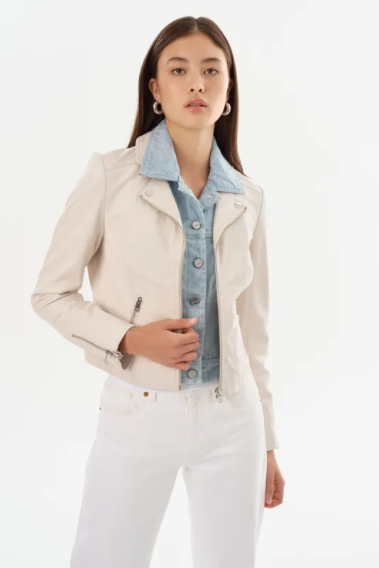 TRUDIE | Leather Biker Jacket sold by La Marque