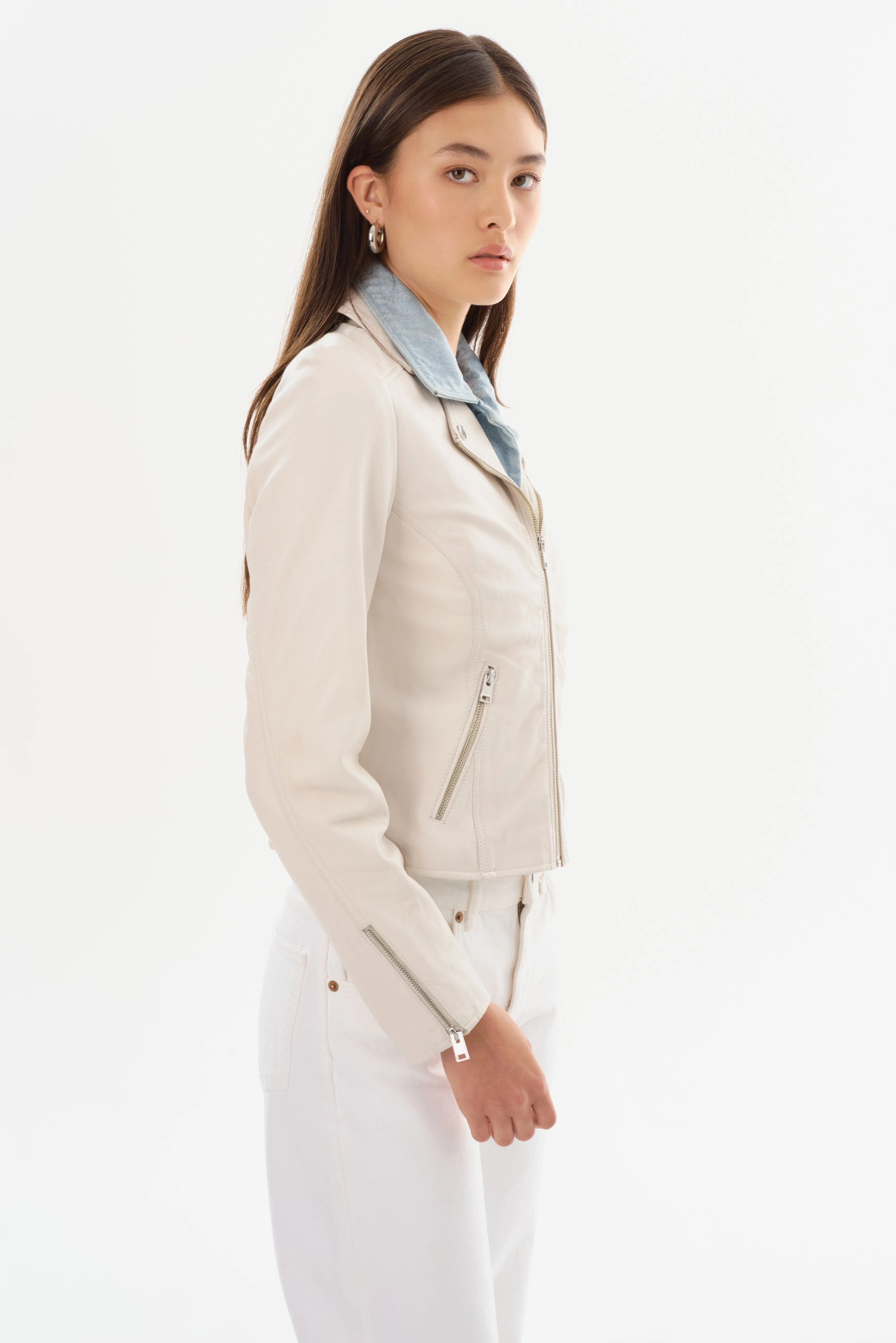 TRUDIE | Leather Biker Jacket sold by La Marque product image thumbnail 5