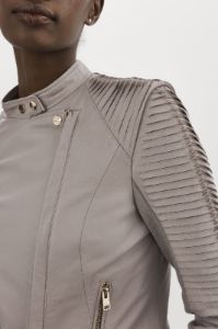 AZRA GOLD | Leather Biker Jacket sold by La Marque