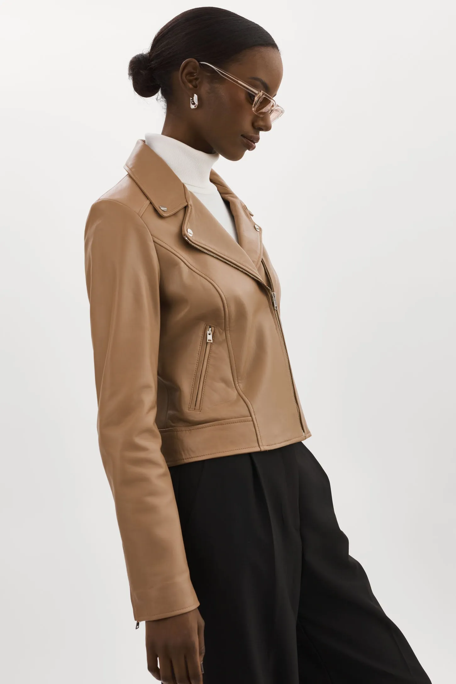 KELSEY | Leather Biker Jacket sold by La Marque product image thumbnail 5