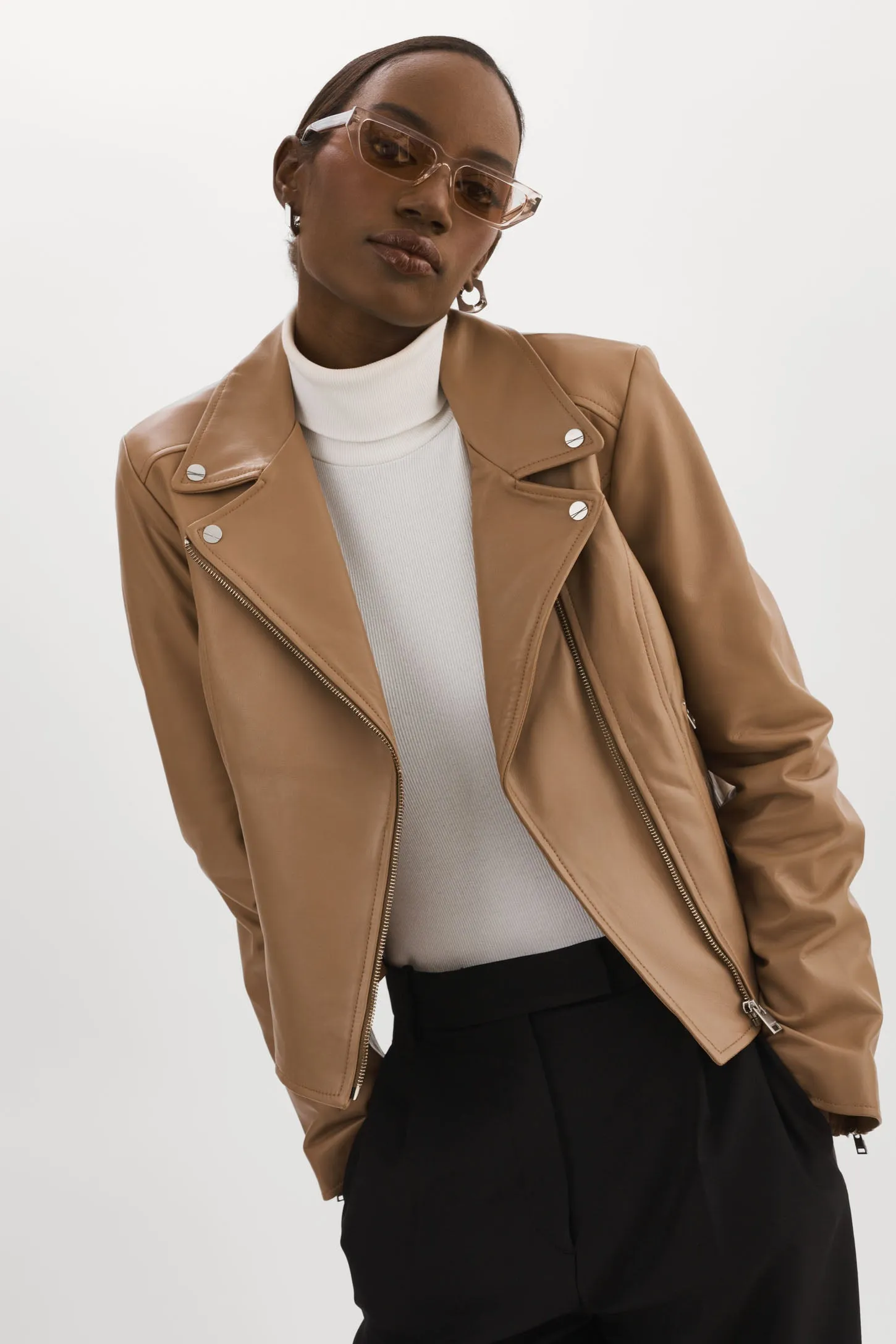 KELSEY | Leather Biker Jacket sold by La Marque product image thumbnail 3
