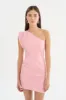 COREY | One Shoulder Leather Dress sold by La Marque