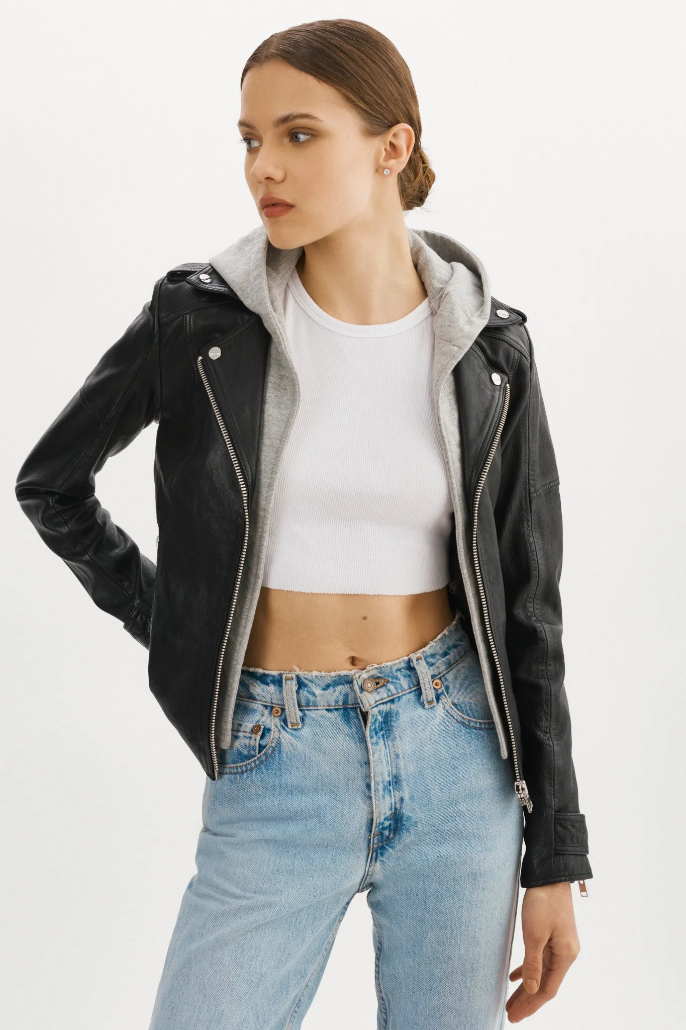 ANNA | Leather Biker Jacket sold by LAMARQUE product image thumbnail 2