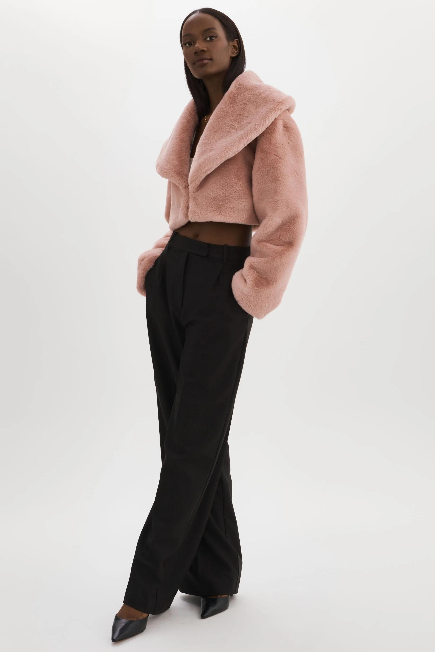 DANIKA | Faux Fur Crop Jacket sold by LAMARQUE product image thumbnail 4