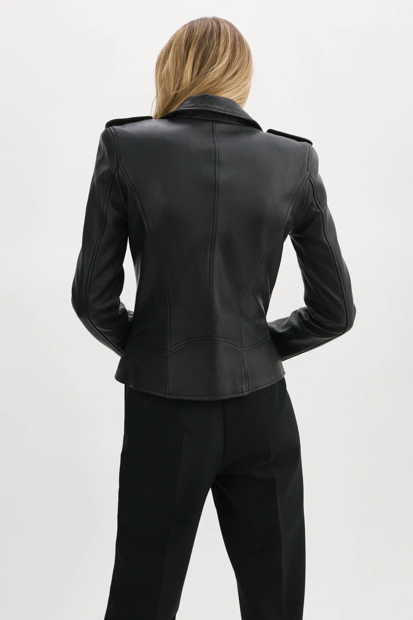 MELLIE | Leather Biker Jacket sold by La Marque product image thumbnail 4