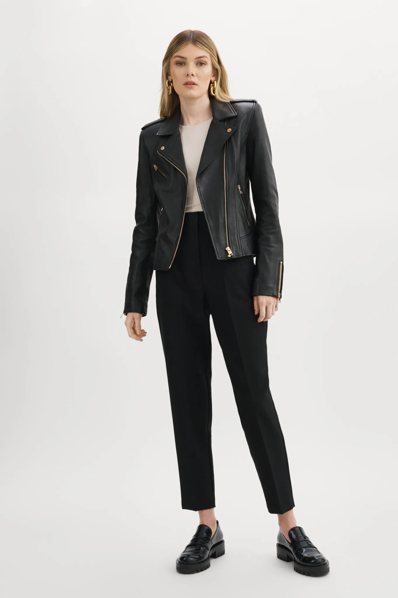 MELLIE | Leather Biker Jacket sold by La Marque