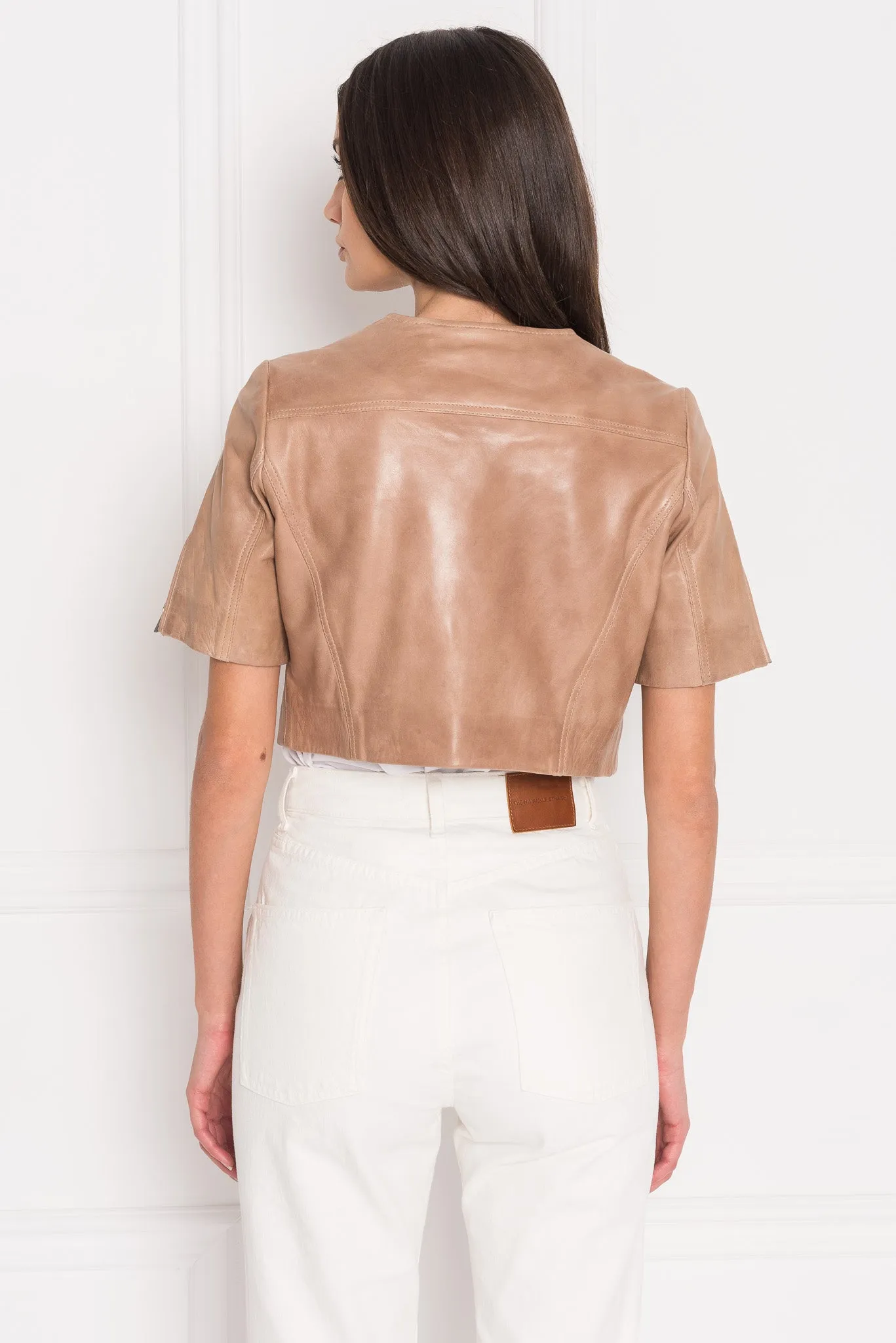 KIRSI | Cropped Biker Jacket sold by LAMARQUE product image thumbnail 5