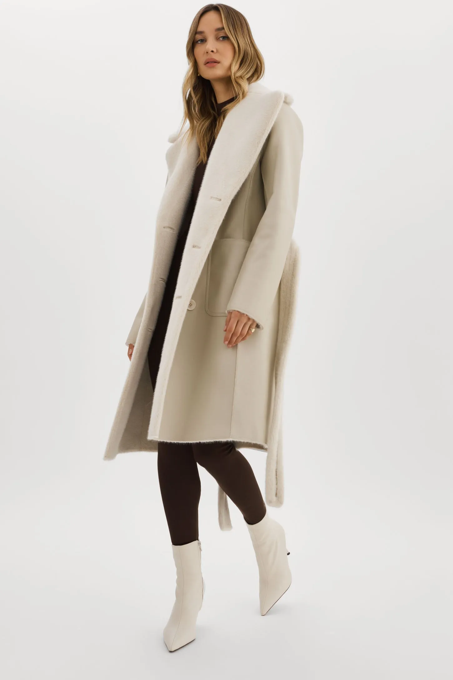 ABIGAIL | Faux Shearling Reversible Coat sold by LAMARQUE product image thumbnail 2