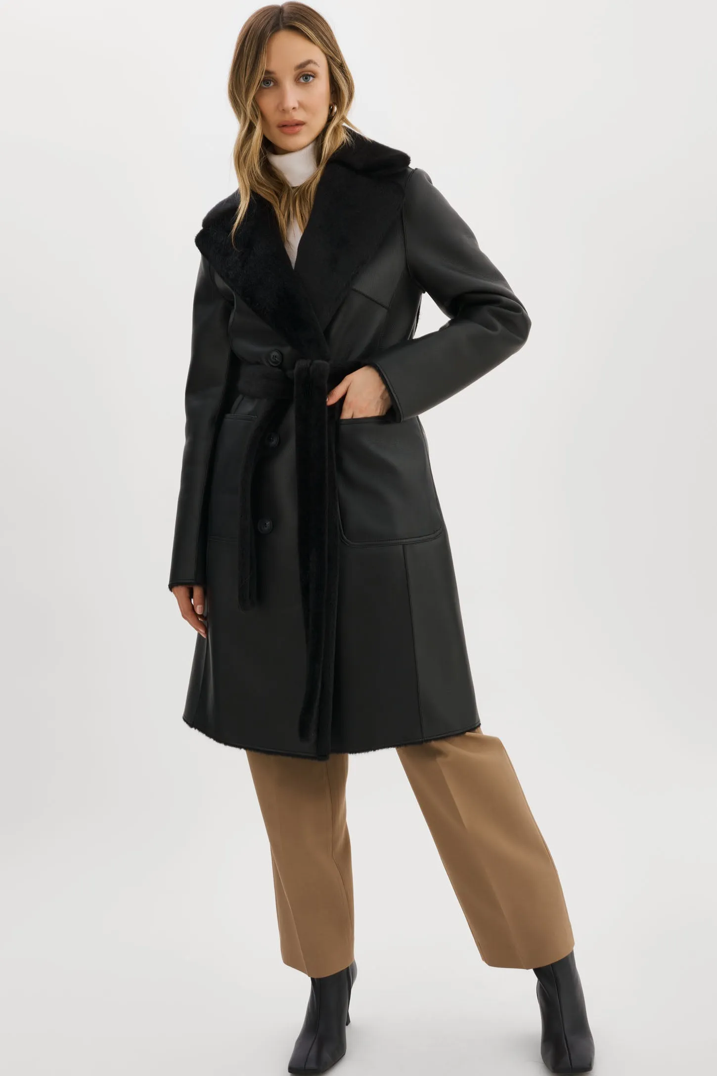 ABIGAIL | Reversible Faux Shearling Coat sold by LAMARQUE