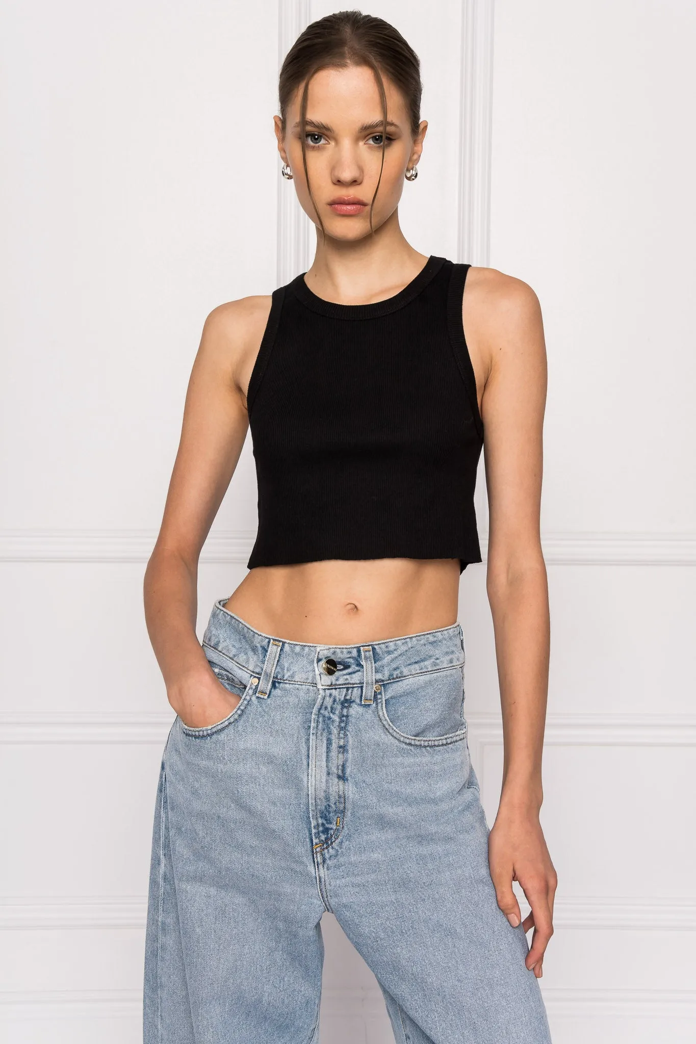 ELICIA | Ribbed Crop Tank Top sold by La Marque product image thumbnail 2