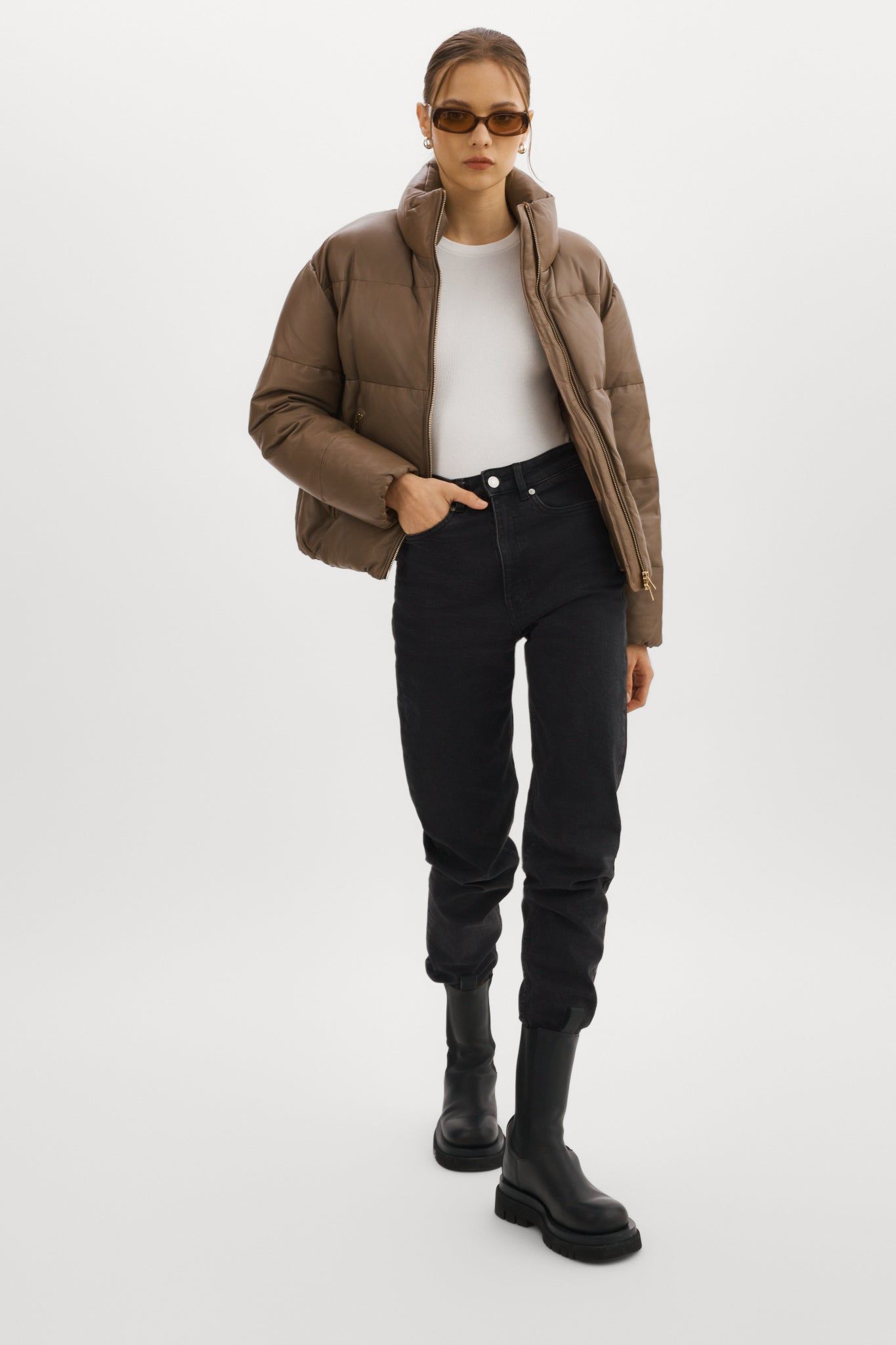 IRIS Leather Puffer Jacket sold by La Marque product image thumbnail 5