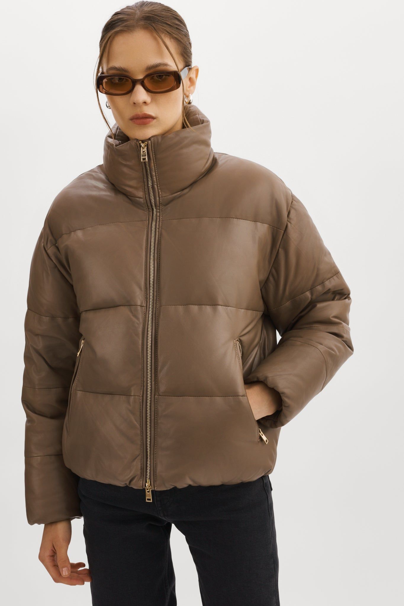 IRIS Leather Puffer Jacket sold by La Marque product image thumbnail 2