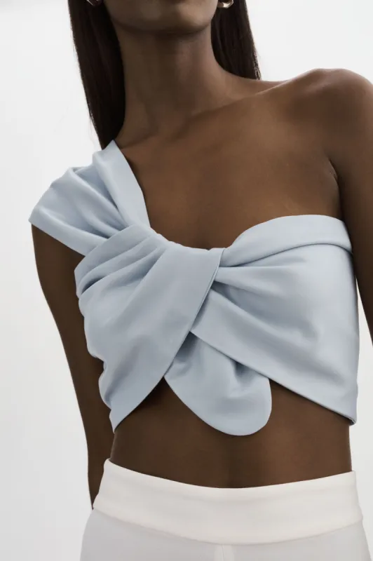 JOLIE | Faux Leather One Shoulder Top sold by La Marque