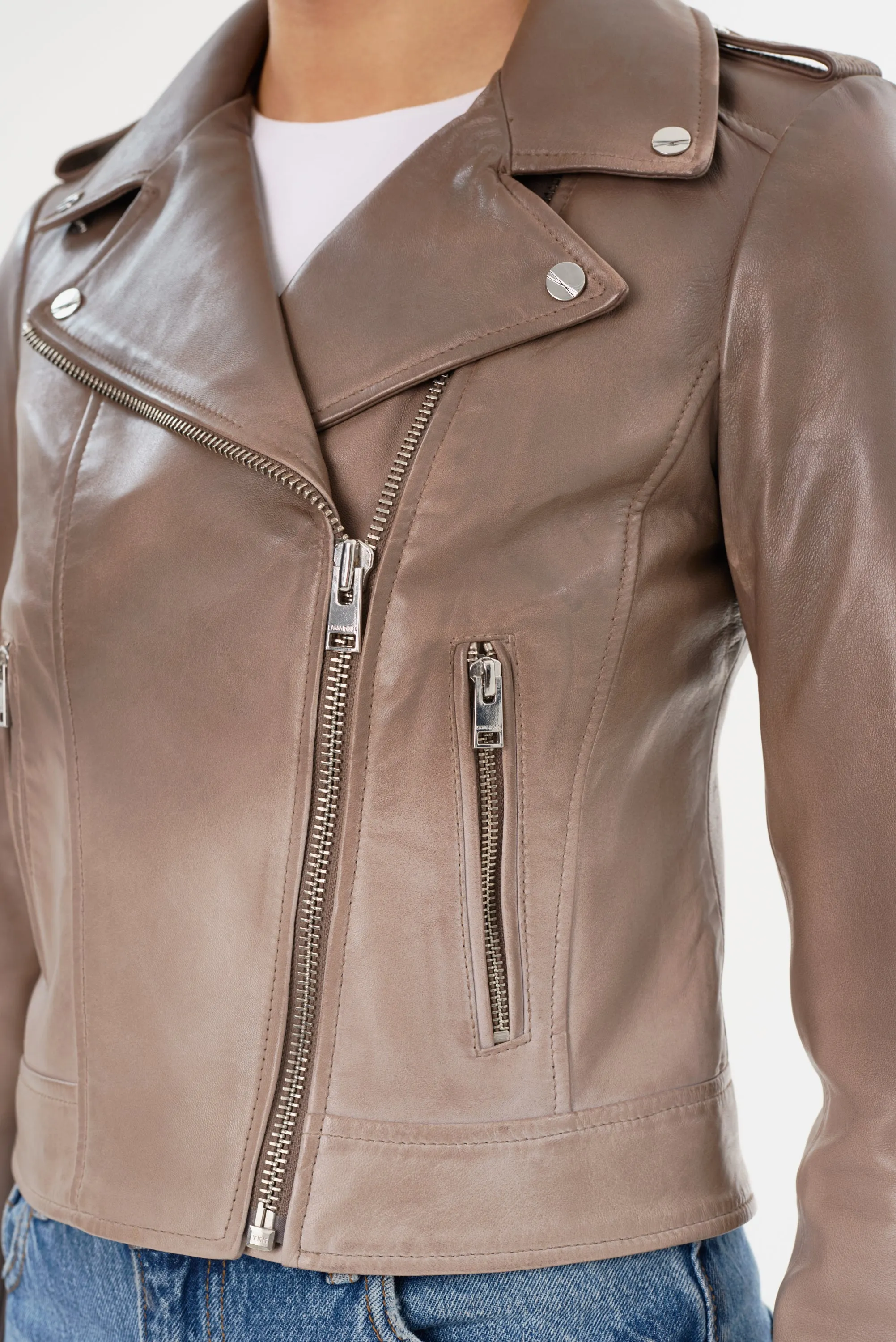 DONNA | Iconic Leather Biker Jacket sold by La Marque product image thumbnail 3