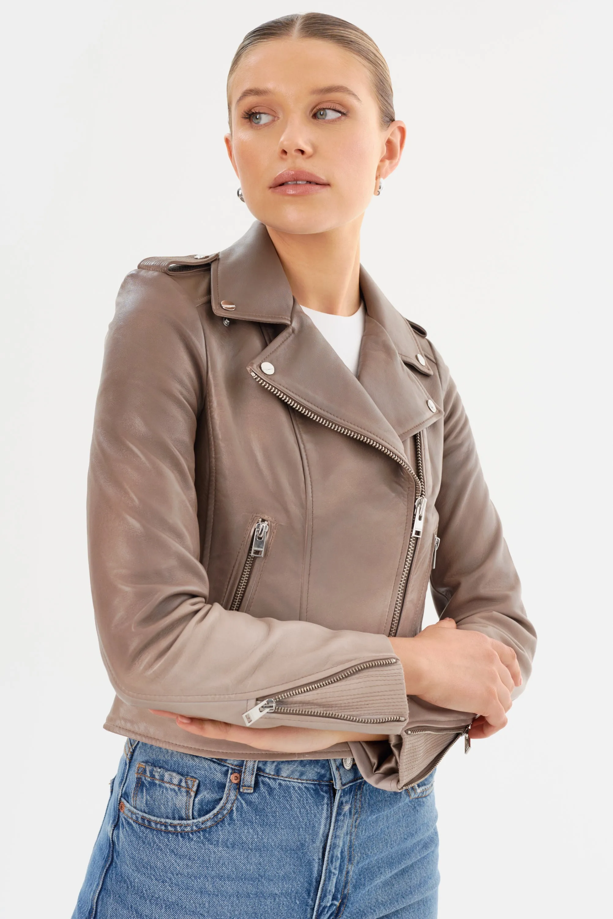 DONNA | Iconic Leather Biker Jacket sold by La Marque product image thumbnail 2