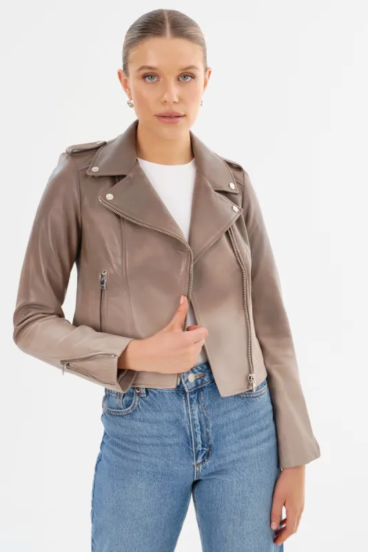 DONNA | Iconic Leather Biker Jacket sold by La Marque