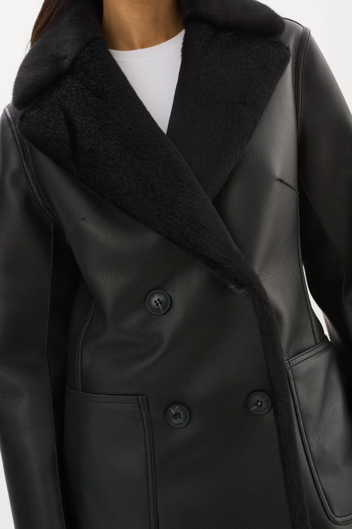 CAMILLE | Faux Shearling Reversible Coat sold by LAMARQUE product image thumbnail 5