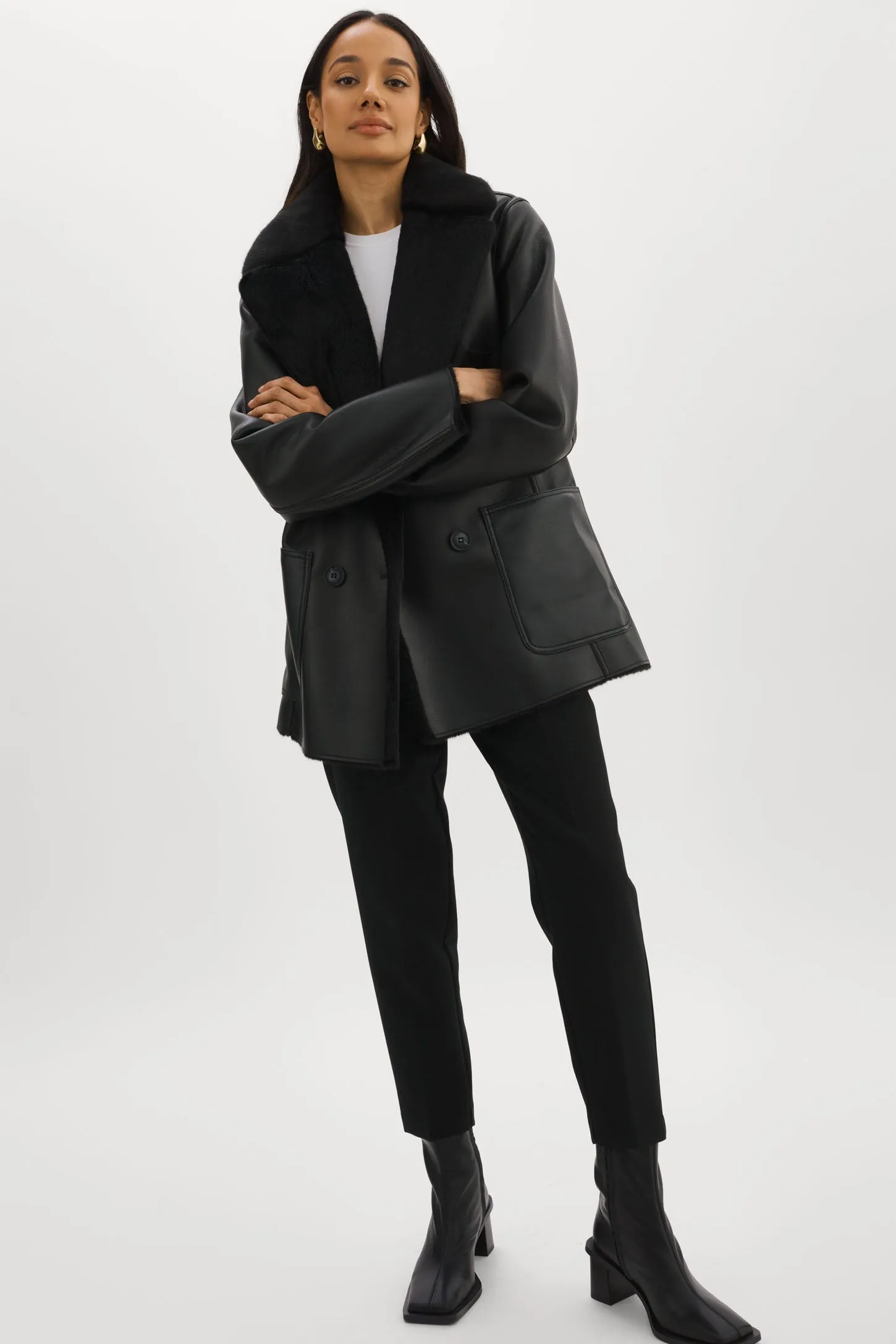 CAMILLE | Faux Shearling Reversible Coat sold by LAMARQUE product image thumbnail 2