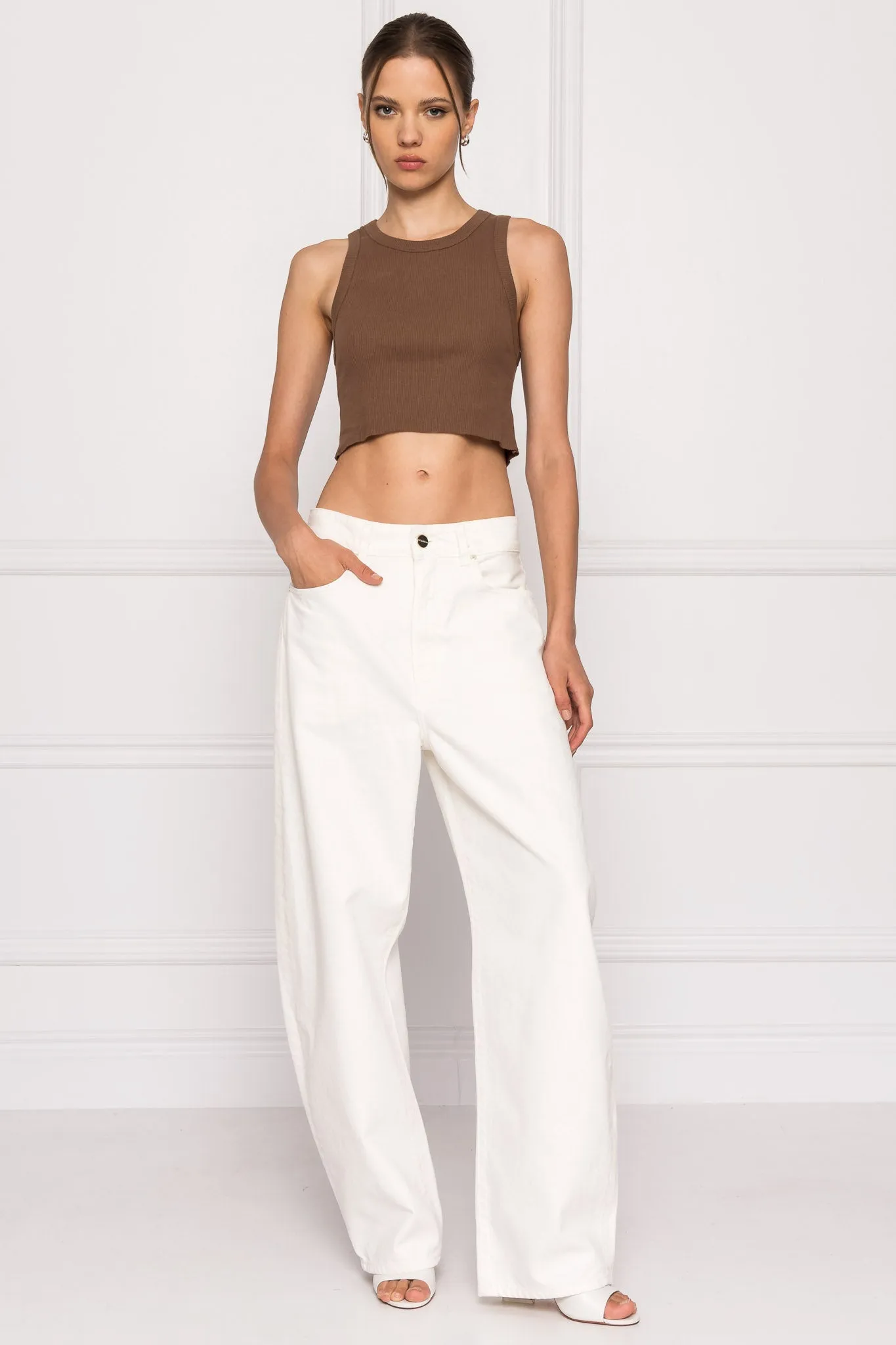 ELICIA | Ribbed Crop Tank Top sold by La Marque product image thumbnail 3