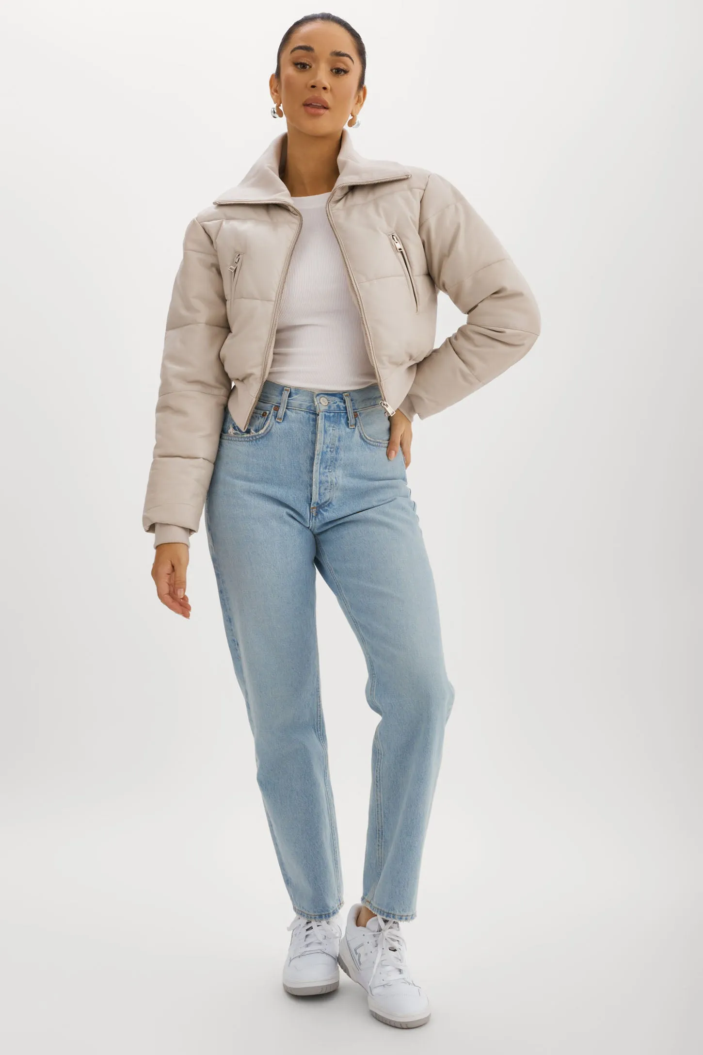 LIVIA | Leather Puffer Jacket sold by La Marque product image thumbnail 3