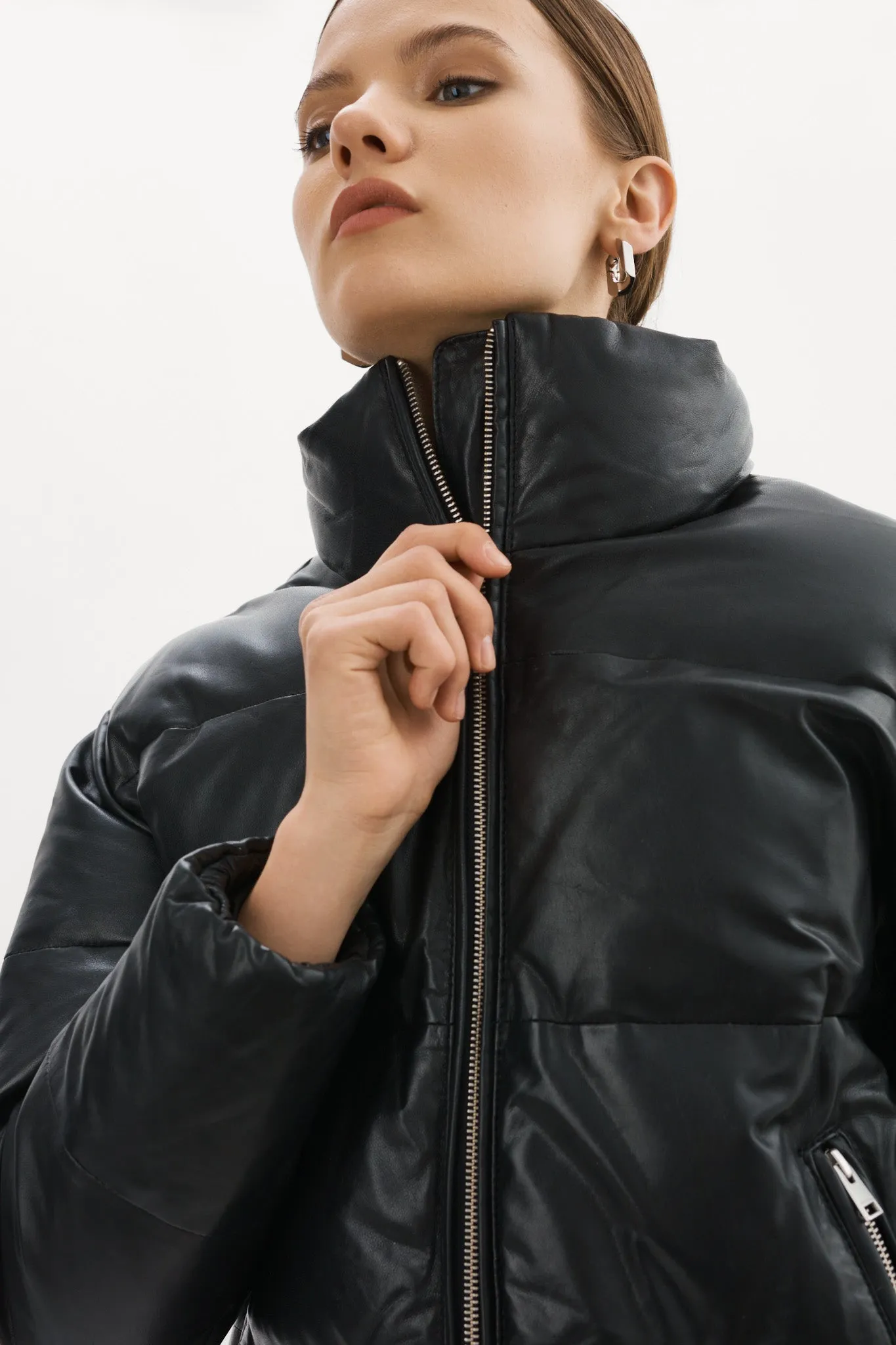IRIS Leather Puffer Jacket sold by LAMARQUE product image thumbnail 5