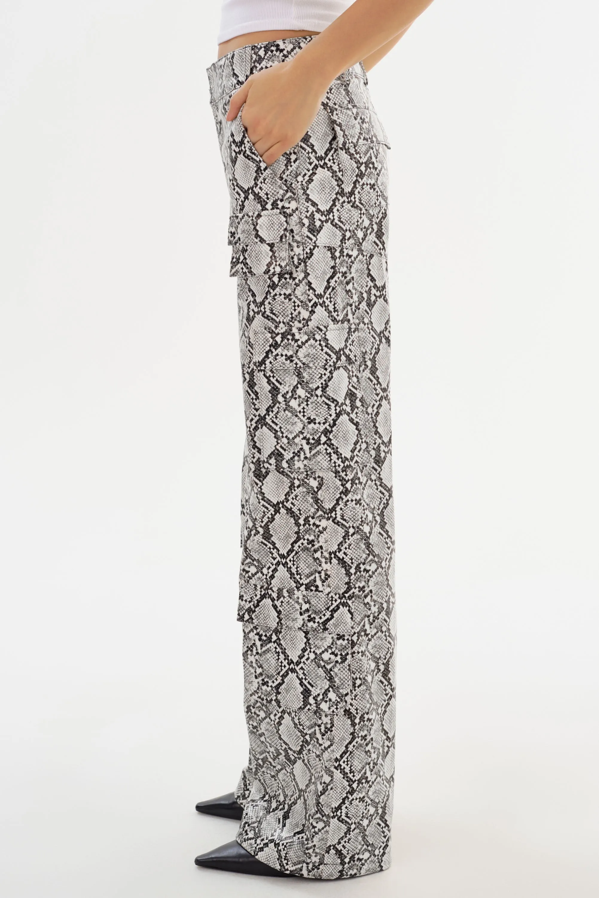 BOBBI | Faux Leather Cargo Pants sold by LAMARQUE product image thumbnail 3