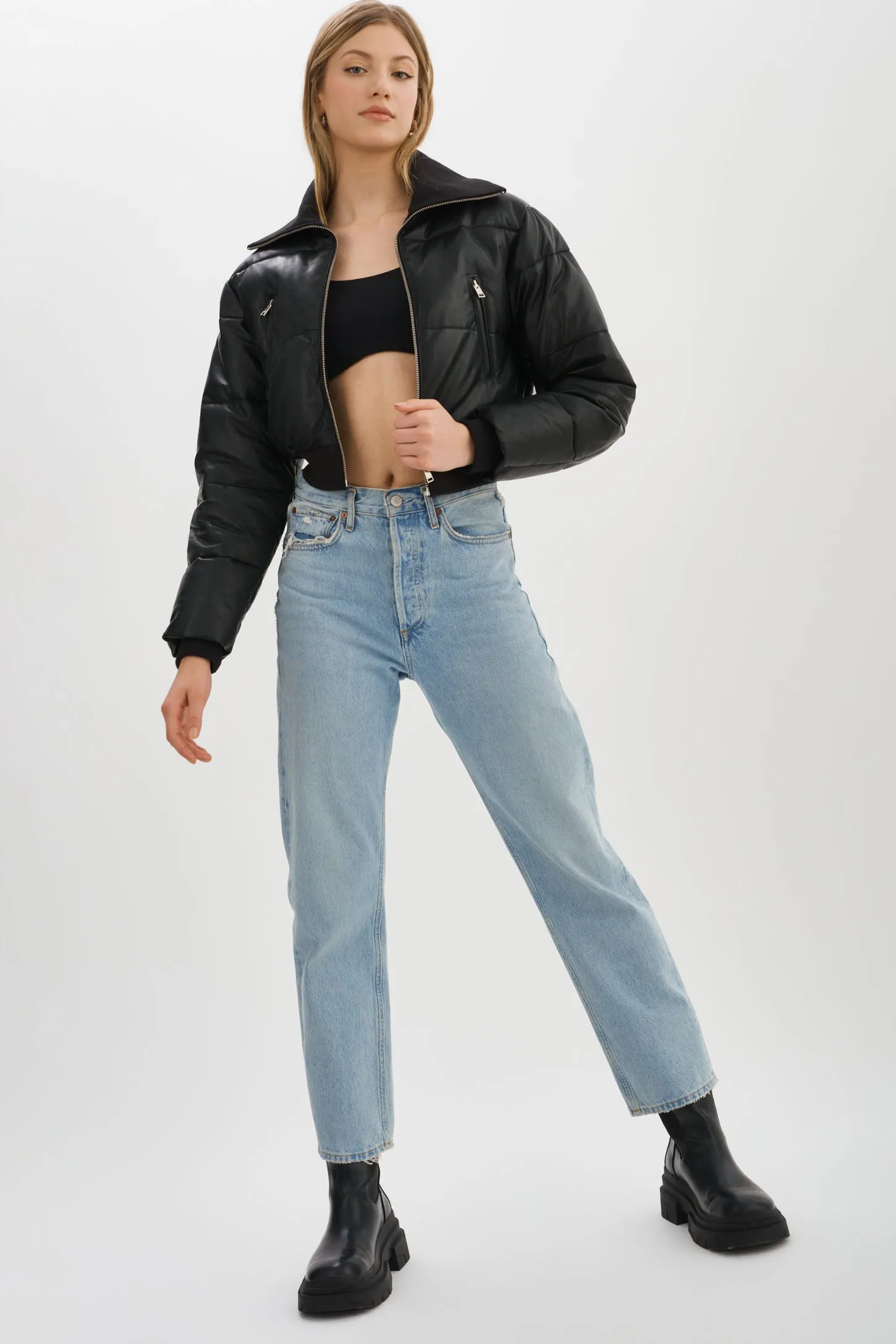 LIVIA | Leather Puffer Jacket sold by La Marque product image thumbnail 5