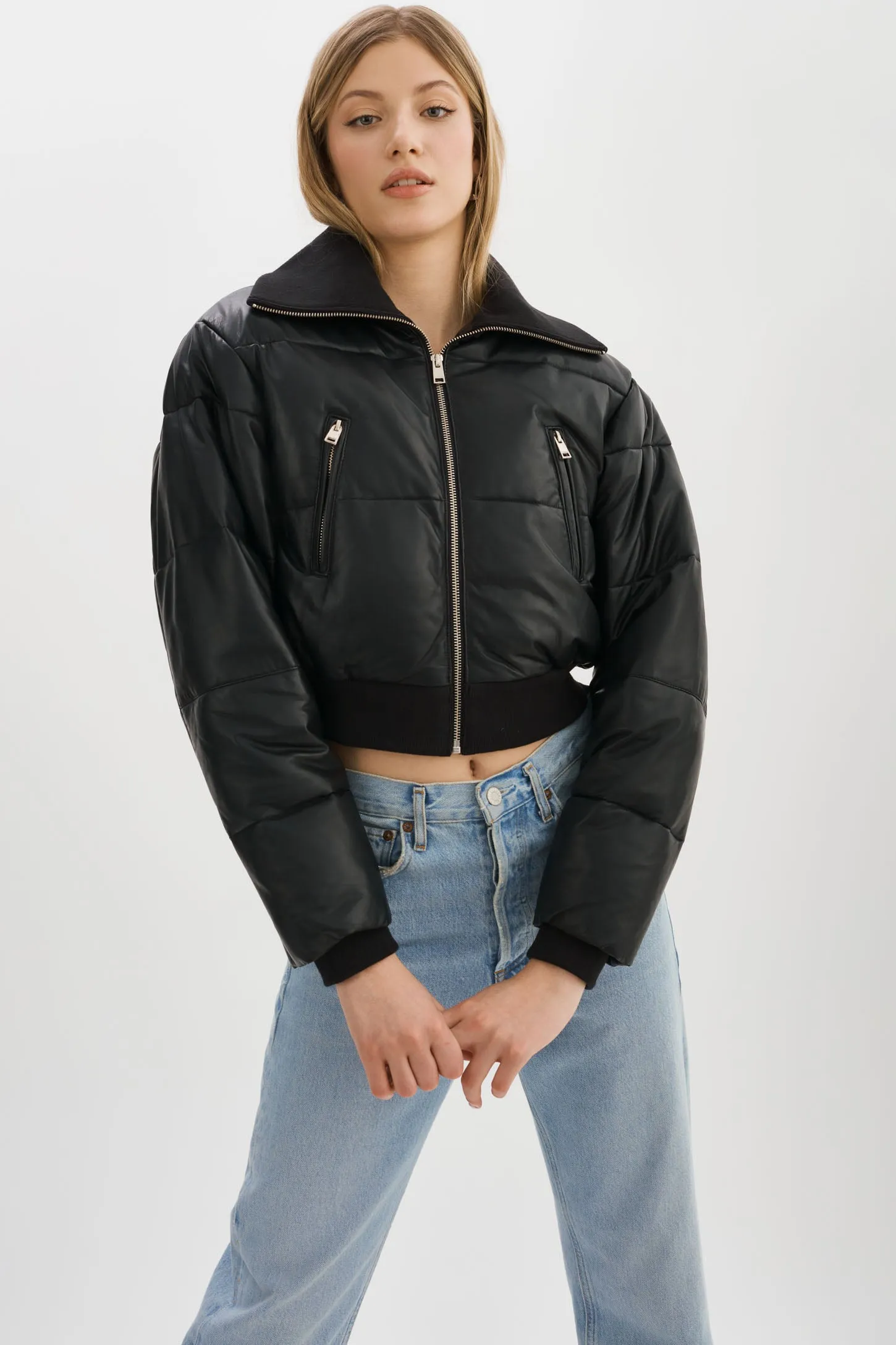 LIVIA | Leather Puffer Jacket sold by La Marque product image thumbnail 2