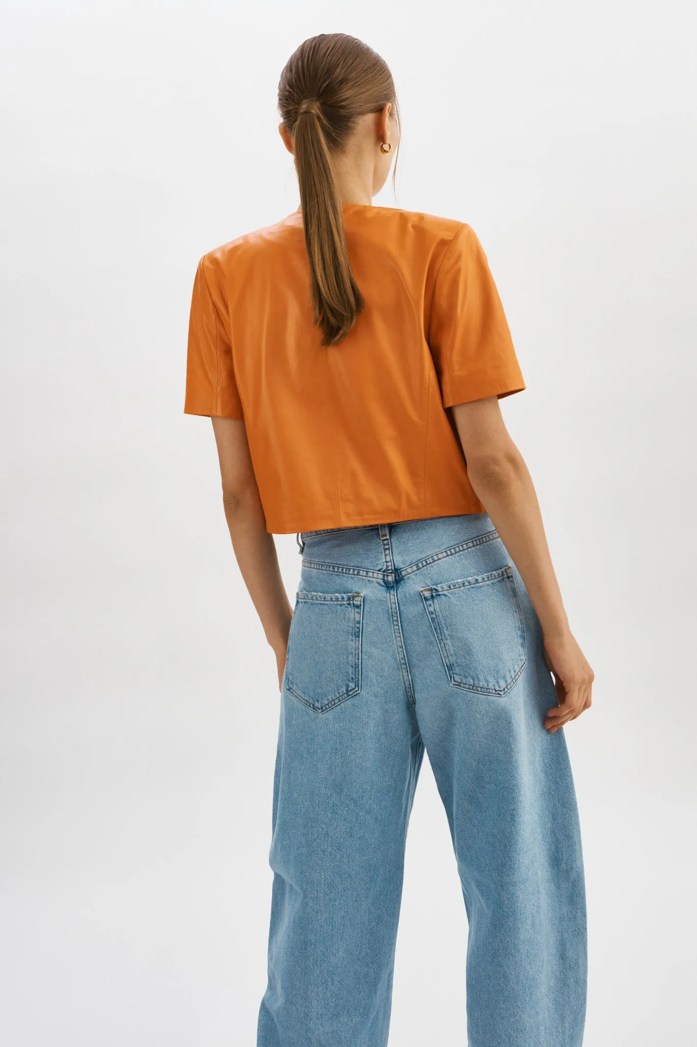 DARIA | Cropped Leather Jacket sold by La Marque product image thumbnail 5