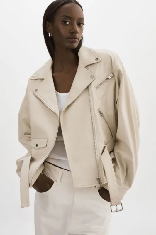 DANIELA | Leather Biker Jacket sold by La Marque
