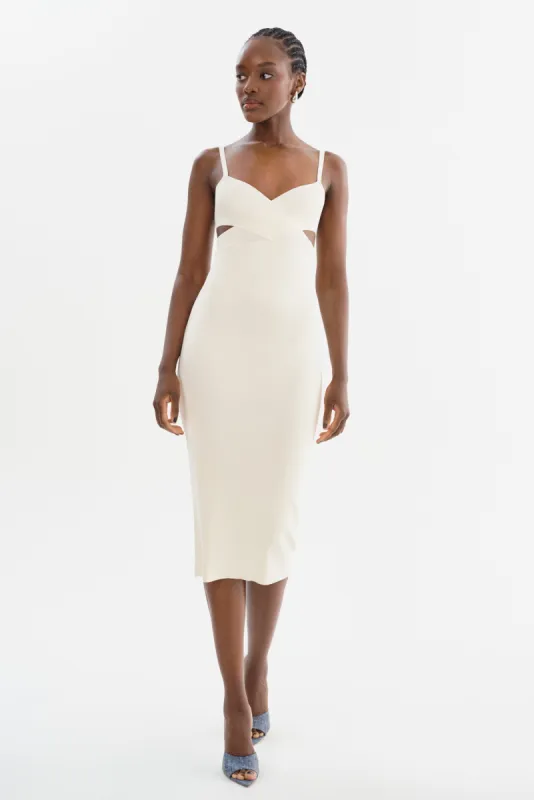 LIDIA | Midi Knit Dress sold by La Marque